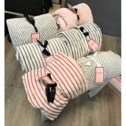 Plaid Rayure Gris 130x160cm...