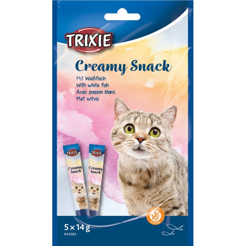 Snack Liquide Chats au Poisson Blanc 5x14Gr